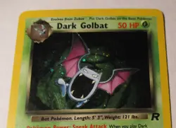Pokemon TCG Team Rocket Dark Golbat 7/82 Holo Card 2000 Played Vintage RARE - Image 4