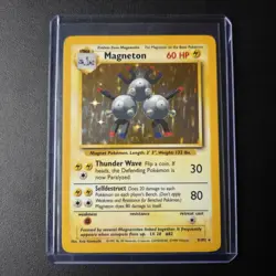 Magneton 9/102 Base Set Holo Rare Pokemon Card 1999 WOTC Vintage - Image 1