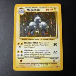 Magneton 9/102 Base Set Holo Rare Pokemon Card 1999 WOTC Vintage - Image 2