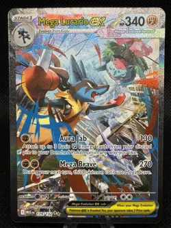Mega Lucario ex 179/132 Me01: Mega Evolution Holo Pack Fresh!! - Image 1