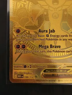 Pokemon Mega Evolutions Mega Lucario EX 188/132 Mega Hyper Rare Near Mint - Image 4