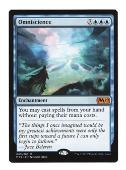 Omniscience M/NM Magic: The Gathering MTG Core Set 2019 M19 - Image 1