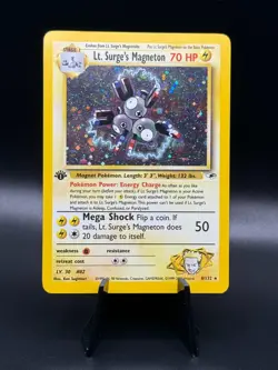 LT. SURGE'S MAGNETON Pokemon Card - WOTC - 1st Edition - Gym Heroes 8/132 MP - Image 1