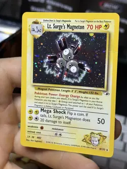 Lt. Surge's Magneton 8/132 Gym Kingdra 8/111 Neo Vintage Pokemon Card Lot WOTC - Image 4