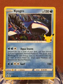 Kyogre 003/025 Celebrations 25th Anniversary Holo Pokemon Card NM 1539 - Image 1