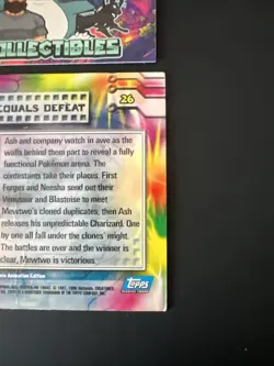 Mewtwo Strikes Back Pokemon Topps Round One Equals Defeat No.26 Holo Foil 1st ED - Image 5