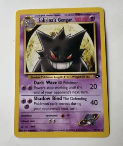 Pokemon Sabrina's Gengar 29/132 Gym Challenge-WOTC-NM/M-Clean Copy - Image 1