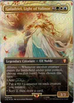 Magic | LTC | Galadriel, Light of Valinor (Borderless) | 498 | NM | Foil - Image 1