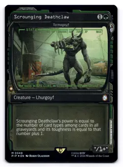 Scrounging Deathclaw Tarmogoyf NM Fallout 0349 MTG Foil - Image 1