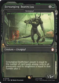 Scrounging Deathclaw - Tarmogoyf (Showcase) Fallout Normal NM 349 PIP - Image 1