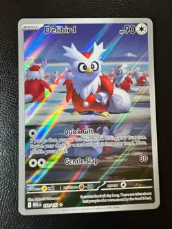 Pokemon TCG Delibird - Illustration Rare ME01: Mega Evolution 152/132 NM - Image 1