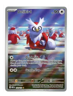 Delibird 152/132 Illustration Rare Holo ME01: Mega Evolution Pokemon TCG NM - Image 1