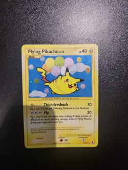 Pokemon TCG Rising Rivals Flying Pikachu Card 113/111 Secret Holo Rare - Image 1