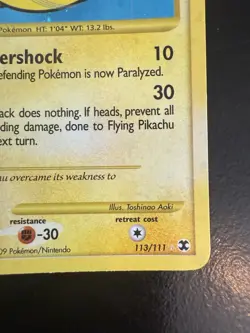 Pokemon TCG Rising Rivals Flying Pikachu Card 113/111 Secret Holo Rare - Image 5