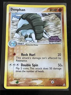 Pokemon Card Donphan 40/110 Reverse Holo Ex Holon Phantoms STAMPED MP - Image 1