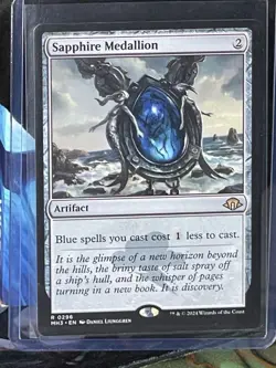 MTG Sapphire Medallion Modern Horizons 3 RARE 0296 NM/Mint - Image 1