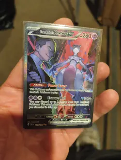 Pokemon TCG Team Rockets Mewtwo EX 231/182 Special Illustration Destined Rivals - Image 3
