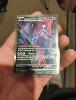 Pokemon TCG Team Rockets Mewtwo EX 231/182 Special Illustration Destined Rivals - Image 5
