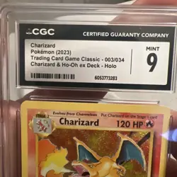 Cgc 9 MINT Charizard Trading Card Game Classic CLC 2023 Holo Pokemon 003/034 - Image 2
