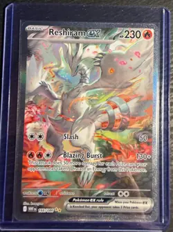Reshiram EX 166/086 English SIR White Flare MINT Pack Fresh Pokemon TCG Card - Image 1
