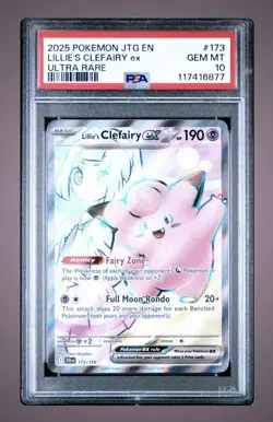 Lillie's Clefairy EX Holo Full Art 173/159 Journey Together PSA 10 Pokemon TCG - Image 1