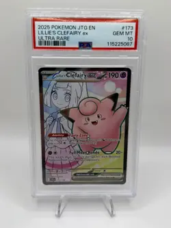 POKEMON TCG - JOURNEY TOGETHER - LILLIE'S CLEFAIRY EX 173/159 - PSA 10 - Image 1