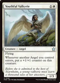 YOUTHFUL VALKYRIE x4 mtg NM-M Foundations 4 Unc - Image 1