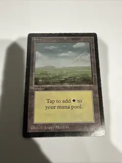 Magic The Gathering Beta Single Card Basic Land Plains (A) [Heavily Played] - Image 1