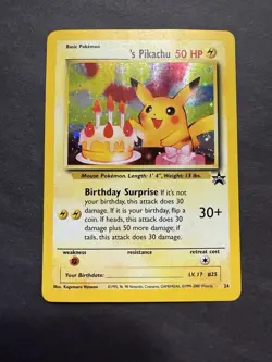 Pokemon TCG Wotc Promo ______'s Pikachu 24/53 Holo Card English - Image 1