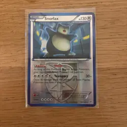 Pokemon TCG Snorlax Black & White Plasma Storm 101/135 Reverse Holo Rare LP/MP - Image 2