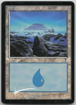 Island 334 FOIL Land 7th Edition LP MTG - Image 1