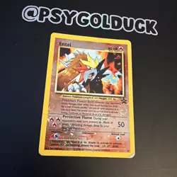 Entei Black Star Movie Promo 34 English Heavy Play Pokemon TCG - Image 2