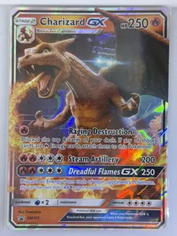 Pokemon TCG Charizard GX Promo Full Art Holo SM Black Star SM195 💎 - Image 1