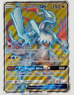 Pokemon TCG White Kyurem GX SM141 Black Star Promo Sun & Moon JUMBO Card NM - Image 1
