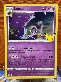 Lunala 015/025 Holo Rare Celebrations - NM Pokemon 1479 - Image 1