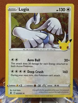 Lugia 22/25 Celebrations Holo Rare Pokemon 022/025 25th Anniversary 1447 - Image 1