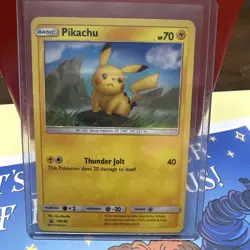 Pokemon TCG Sun & Moon Black Star Holo Pikachu SM183 NM Condition 2019 - Image 1