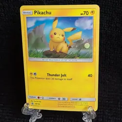 Pokemon TCG Sun & Moon Pikachu SM183 Black Star Promo Cosmos Holo NM! - Image 1