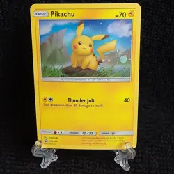 Pokemon TCG Sun & Moon Pikachu SM183 Black Star Promo Cosmos Holo NM! - Image 2