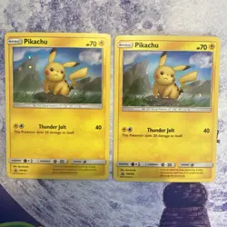 Pokemon TCG Sun & Moon Pikachu SM183 Black Star Promo Cosmos Holo 2 Pack NM 🌀 - Image 1