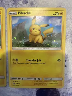 Pokemon TCG Sun & Moon Pikachu SM183 Black Star Promo Cosmos Holo 2 Pack NM 🌀 - Image 2