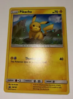 2019 Pokemon TCG Pikachu SM183 Black Star Promo Holo! NM Cond. - Image 1