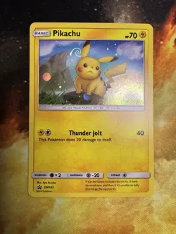 🌀Cosmos Swirl🌀 Pikachu SM183 Black Star Promo Holo Pokemon TCG Sun & Moon NM - Image 1