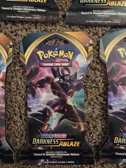 Pokemon TCG Sword Shield Darkness Ablaze Sleeved Booster Pack Of 7 - Image 3