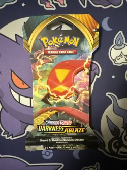 Pokemon Sword and Shield Darkness Ablaze Sleeved Booster Pack - Image 1
