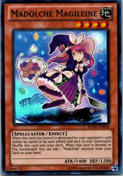 Yugioh Madolche Magileine REDU-EN024 Super Rare NM - Image 1