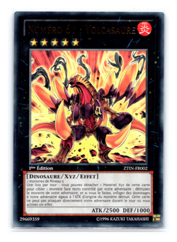 Number 61: Volcasaurus - ZTIN-FR002 - Ultra Rare - 1st Edition - Yugioh F - Image 1