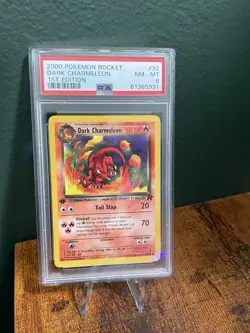 Pokemon TCG Dark Charmeleon Card 32/82 1st Edition PSA 8 - Image 1