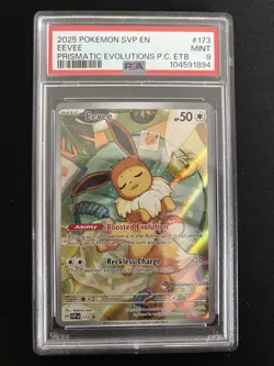 PSA 9 EEVEE POKEMON CENTER EXCLUSIVE SCARLET AND VIOLET PROMO 173 - Image 1