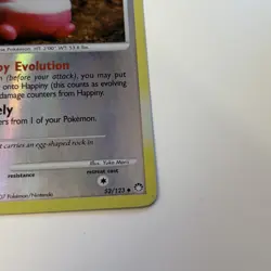 Happiny 52/123 Reverse Holo Stamped Mysterious Treasures Pokemon TCG 2007 - Image 3